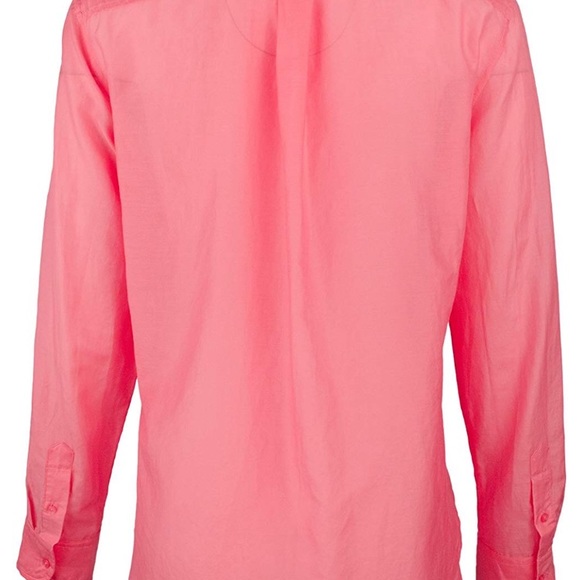 Lauren by Ralph Lauren sheer silky button down - Picture 3 of 8